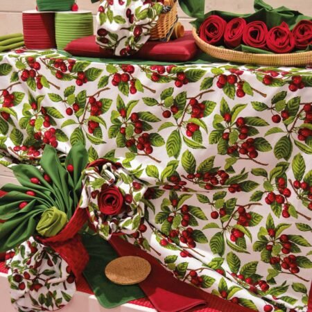 Bottaro Tovaglia In Puro Cotone Mercerizzato 100% Art. Cherry