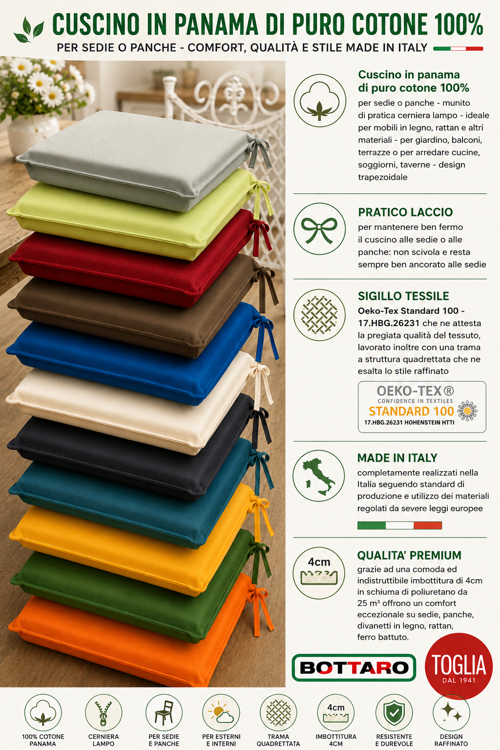 Cuscino sedia Smart Bottaro - immagine 16