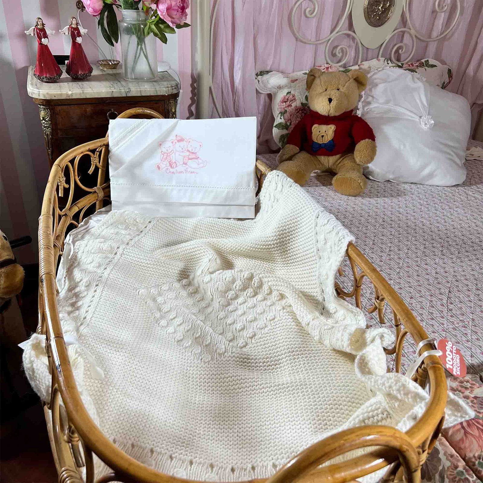 Completo lenzuola culla/carrozzina Orsi MaryPlaid - immagine 2