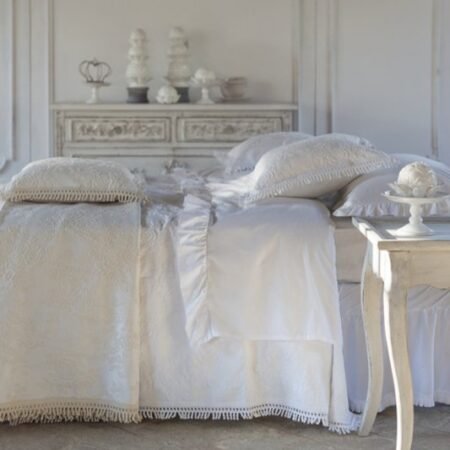 Copriletto Piquet Floral Romance Blanc Mariclò