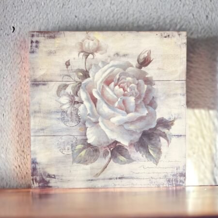 Quadro Floreale Su Legno Blanc Mariclo'