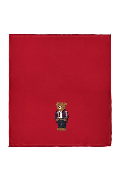 Coperta Lettino in pile con applicazione Orsetto Maryplaid cm 105x150