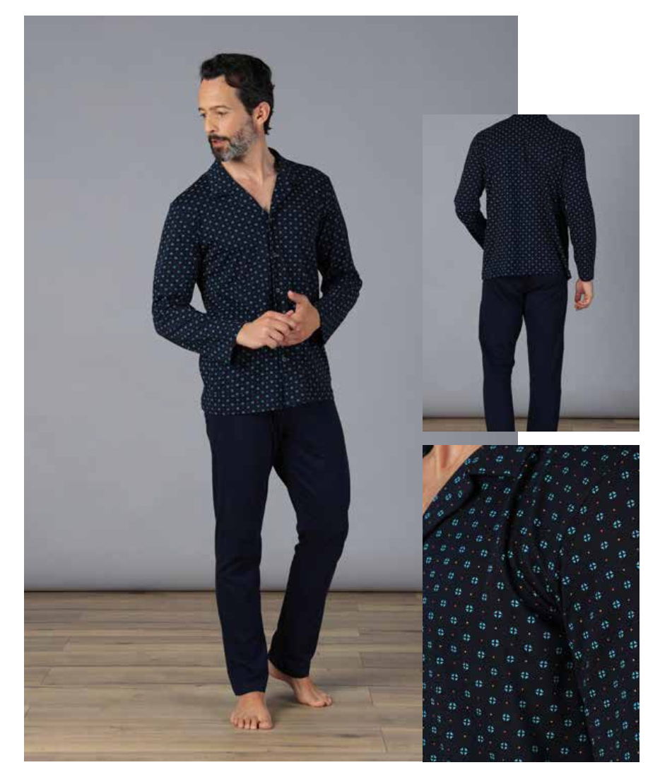 Pigiama Uomo Manica Lunga Estivo Marina Militare - Maryplaid Art Davis