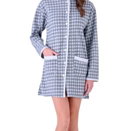 Pigiamiamoci Vestaglia Donna Invernale Punto Milano Grigia Art. 3554V
