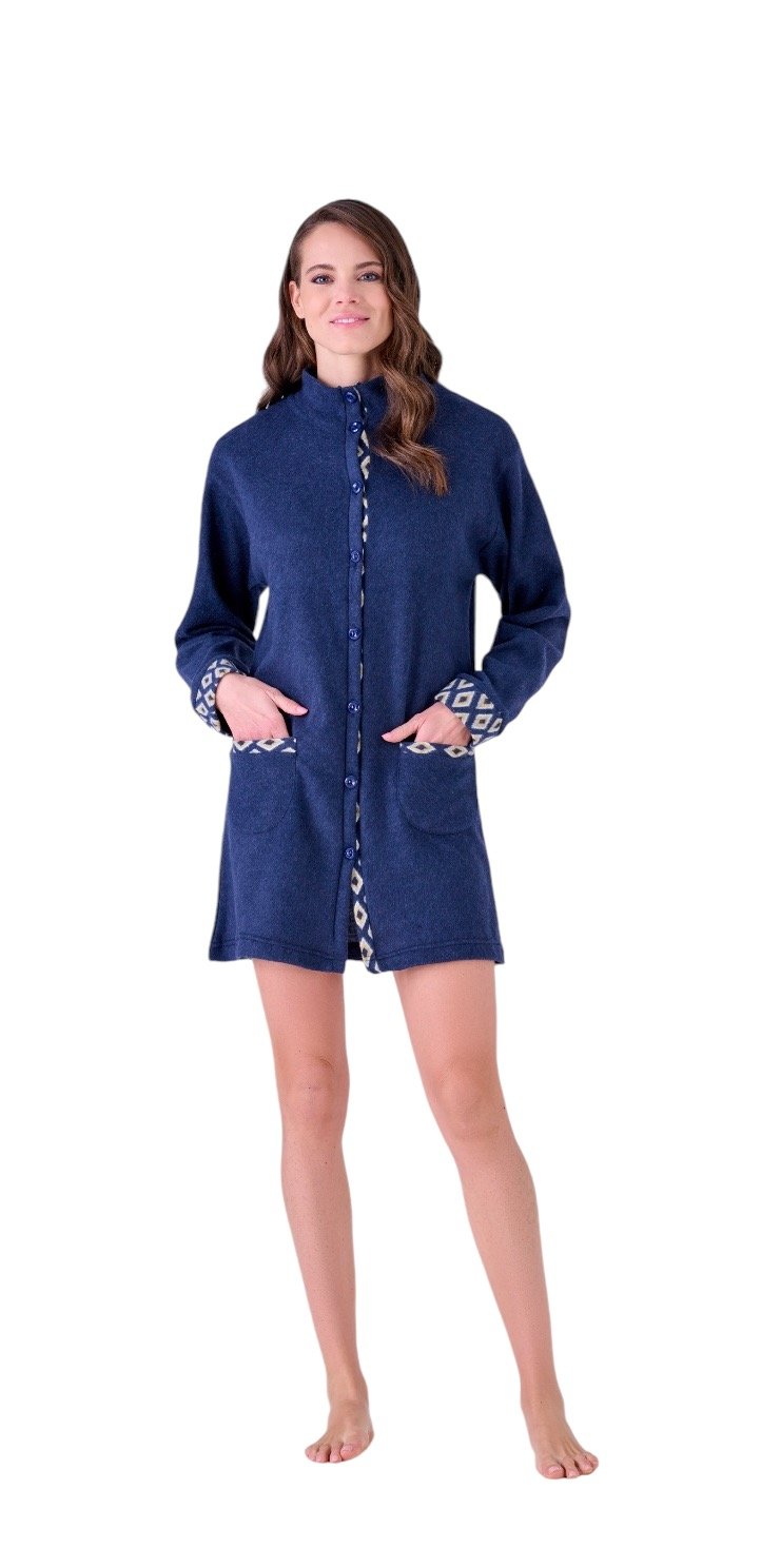 Pigiamiamoci Vestaglia Donna Invernale Punto Milano Blu Art. 3551V