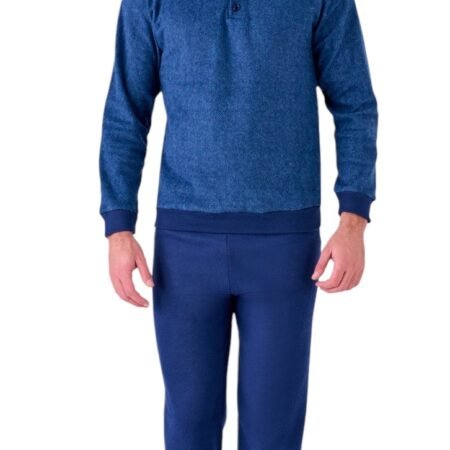 Pigiamiamoci Pigiama Invernale Uomo Punto Milano Blu Art. 3561L