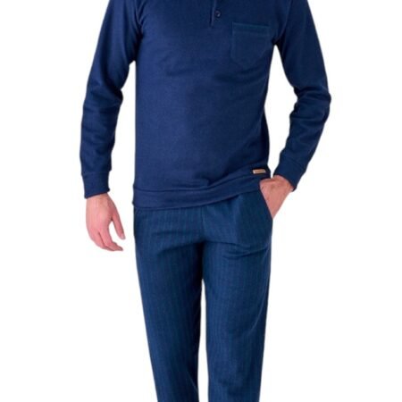 Pigiamiamoci Pigiama Invernale Uomo Punto Milano Blu Art. 3567L