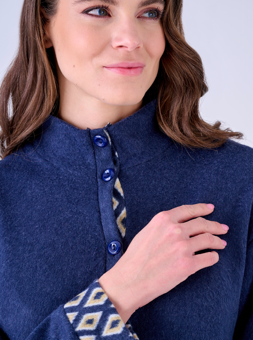 Pigiamiamoci Vestaglia Donna Invernale Punto Milano Blu Art. 3551V - immagine 2
