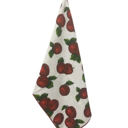 BOTTARO Strofinaccio in spugna stampata varie fantasie cm 50x70 Mela Rossa