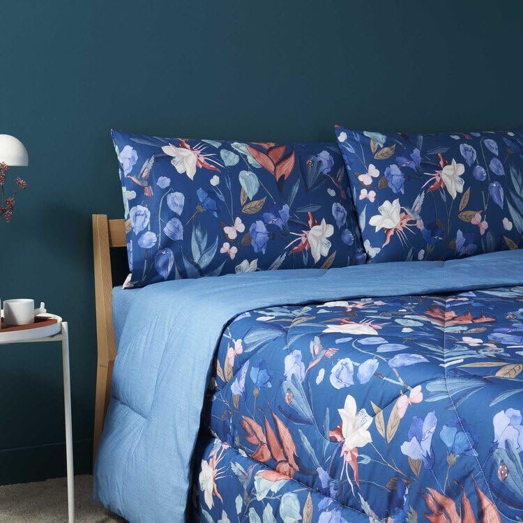 Bassetti Trapunta Singola In Puro Cotone cm 170x260 Art. GROUND CHERRY Colore Blu - immagine 2