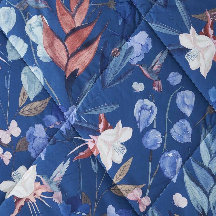 Bassetti Trapunta Singola In Puro Cotone cm 170x260 Art. GROUND CHERRY Colore Blu - immagine 3