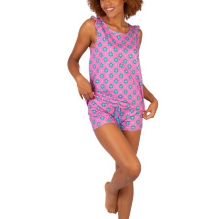 Brilliamo Linclalor Pigiama Donna Estivo in 100% Cotone Serie BR475241 Rosa