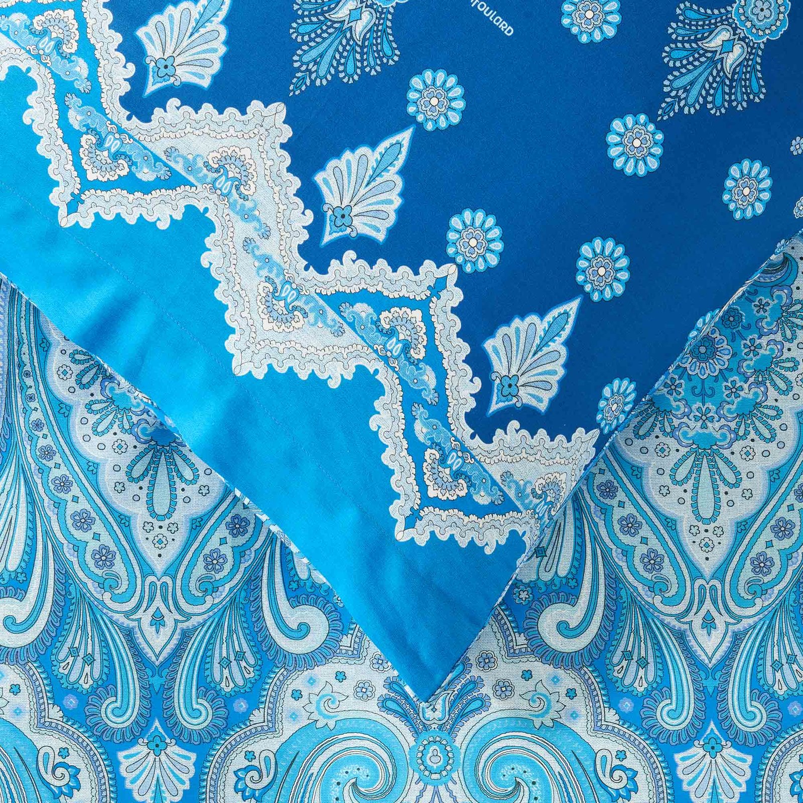 Bassetti Granfoulard Completo Copripiumino Matrimoniale In Raso Di Cotone Art. ISOLABELLA INDIGO - immagine 3