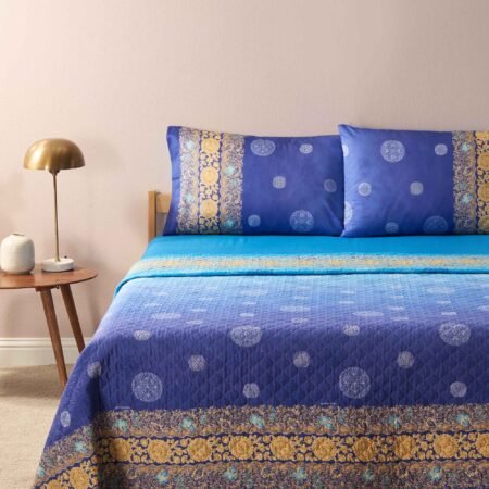 Bassetti Granfoulard Copriletto Trapuntato Matrimoniale Cotone 100% cm 265x255 Art. Pallavicino Azzurro