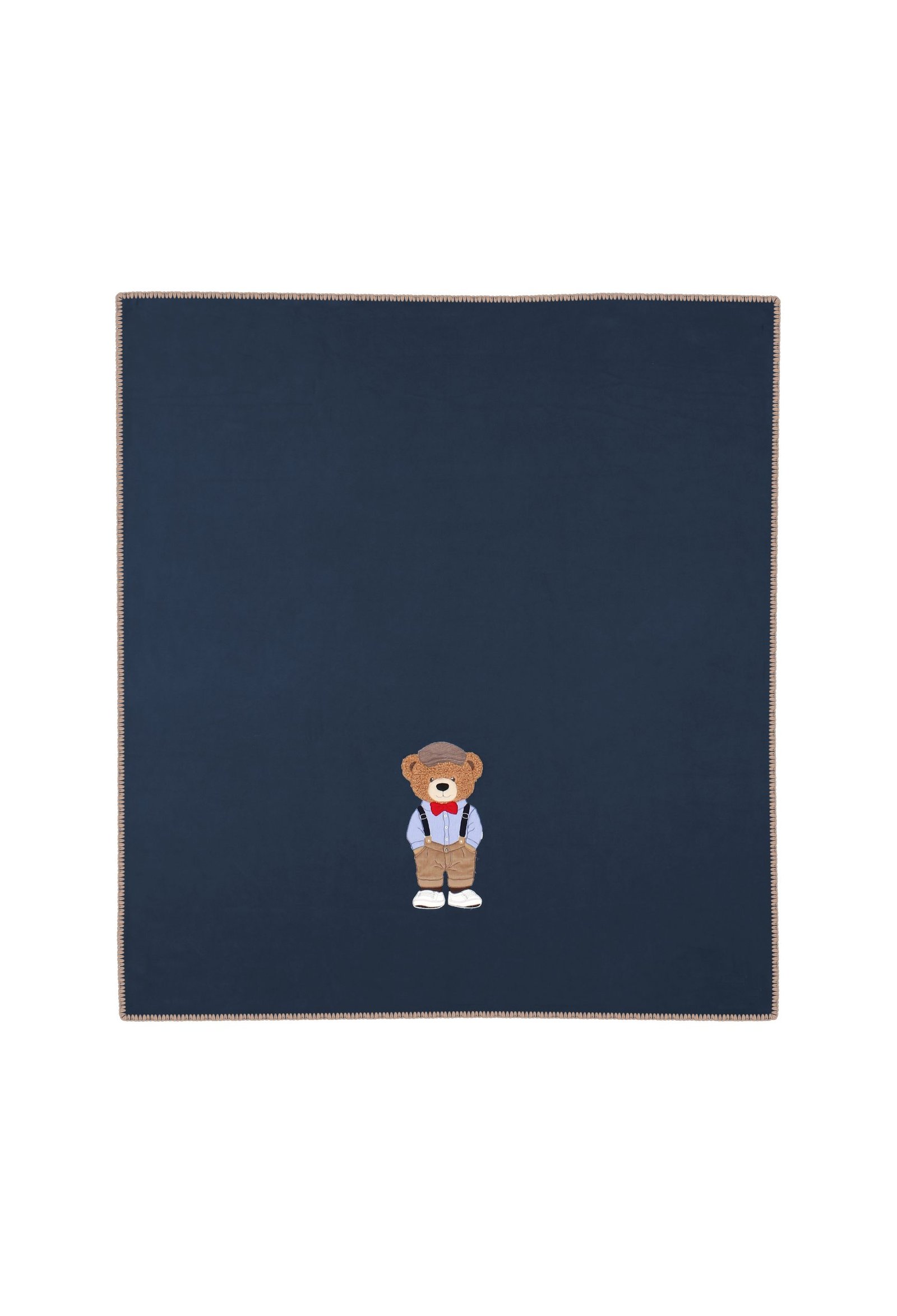 Maryplaid Plaid In Pile Con Applicazione Orsetto cm 160x180 Art. 6M85149 Blu