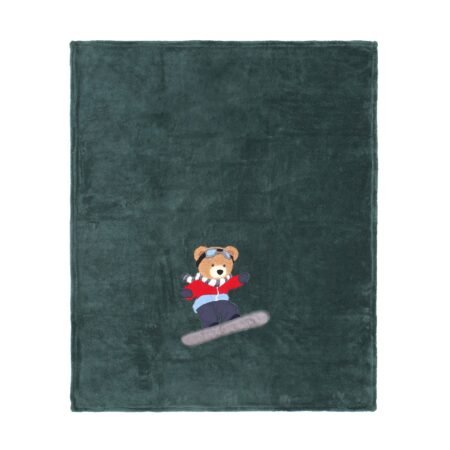 Maryplaid Plaid In Bussy Con Applicazione Orsetto cm 150x180 6M35155 Verde