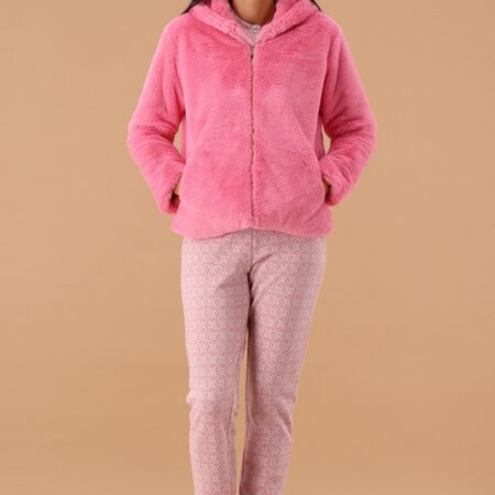 Giacca Donna Meryhome Invernale in Pile con Cappuccio – Pelliccetta Morbida, Foderata, Versatile per Casa e Tempo Libero