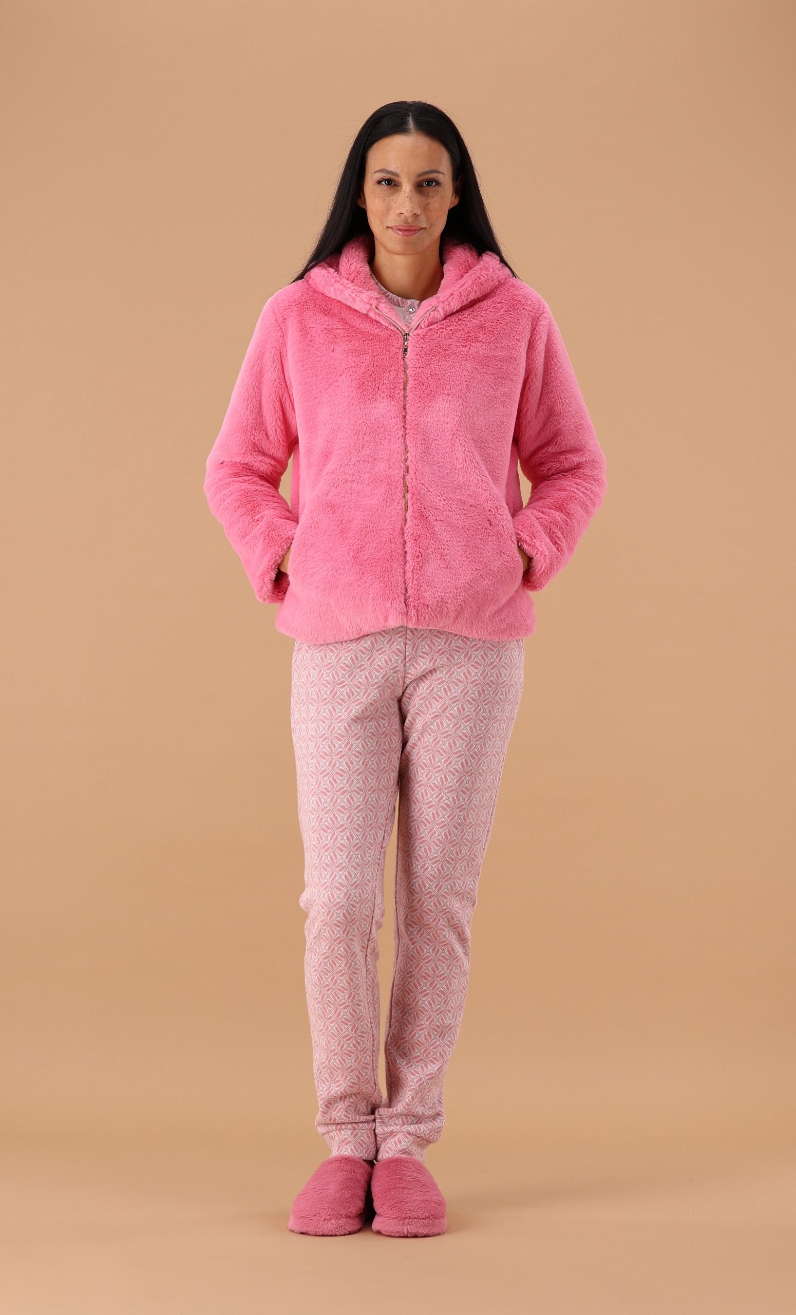 Giacca Donna Meryhome Invernale in Pile con Cappuccio – Pelliccetta Morbida, Foderata, Versatile per Casa e Tempo Libero