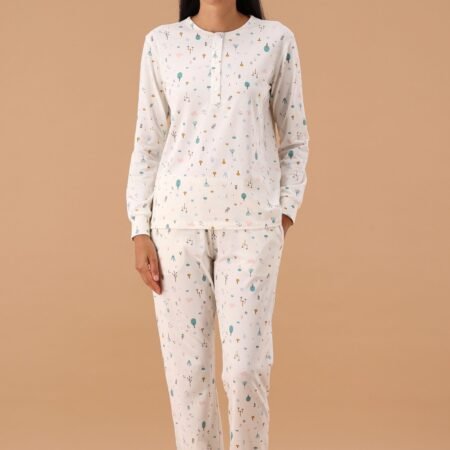 MaryHome Pigiama Donna Invernale 100% Cotone Interlock Art 6P85042