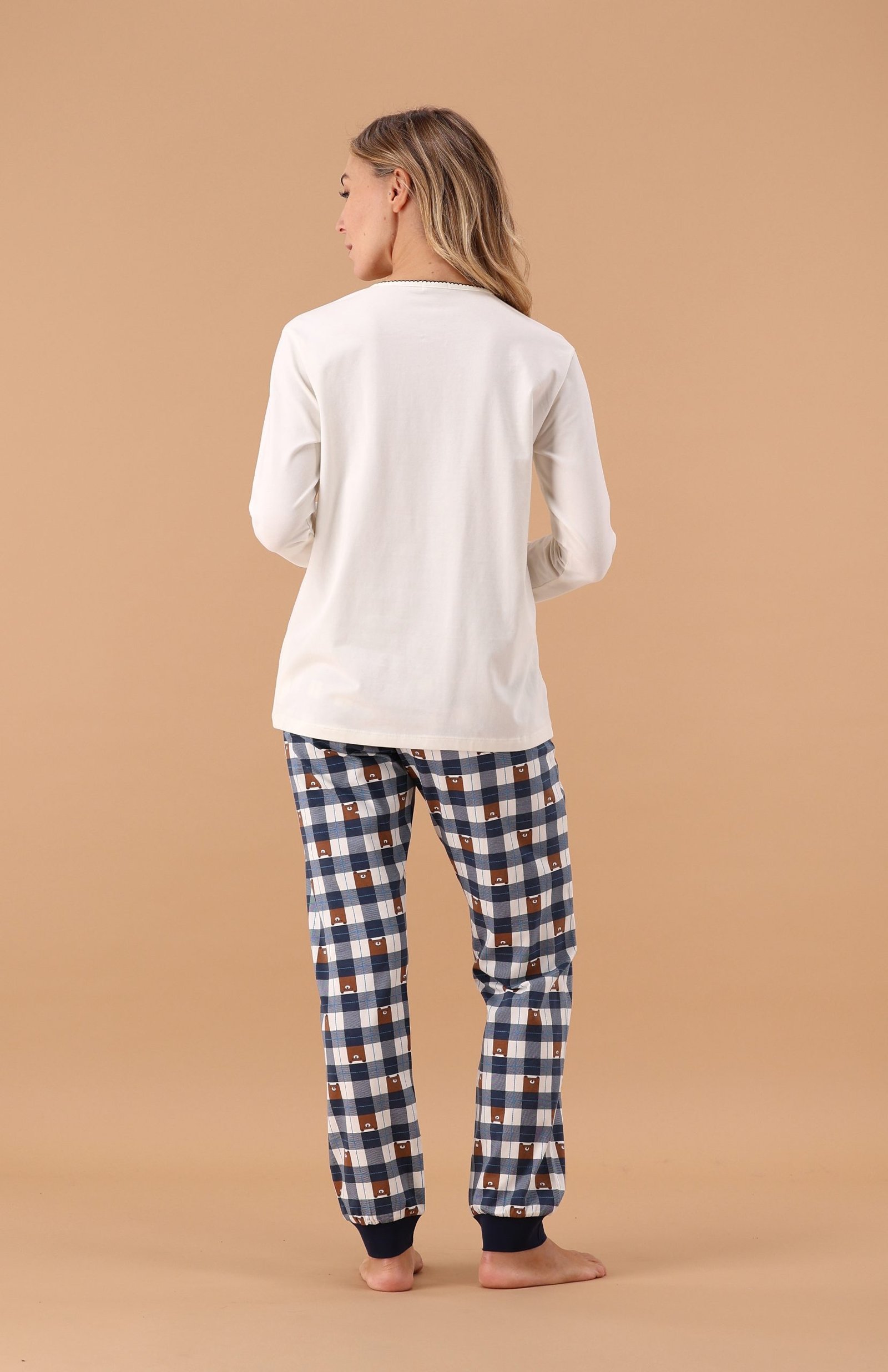 MaryHome Pigiama Donna Invernale 100% Cotone Interlock Art 6P85059 - immagine 3