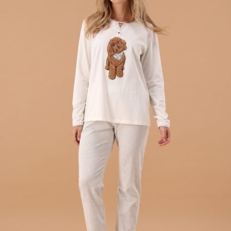 MaryHome Pigiama Donna Invernale 100% Cotone Interlock Art 6P85061