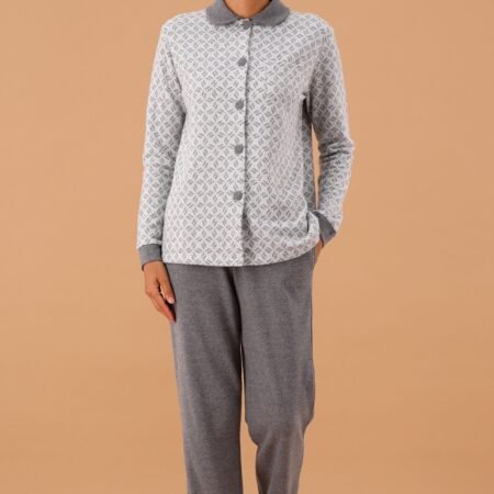 MaryHome Pigiama Donna Invernale in Punto Milano Art 6P85064