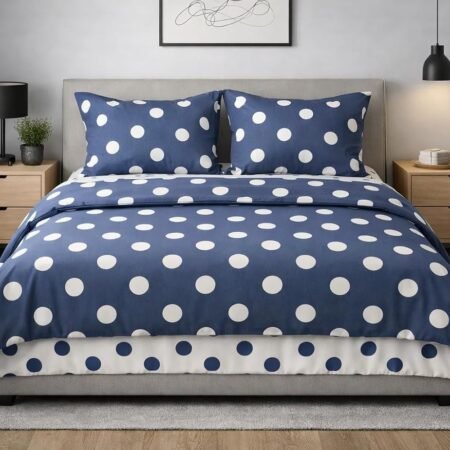 COGAL - Completo Lenzuola Copriletto Matrimoniale 100% cotone Blu