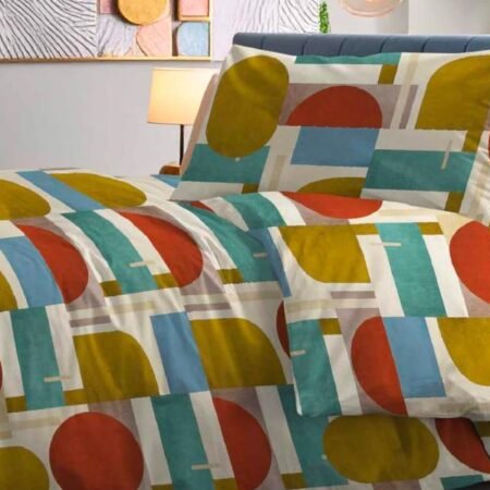 Zambaiti Completo Lenzuola Singolo 100% Cotone Made in Italy Art. GEOMETRIA