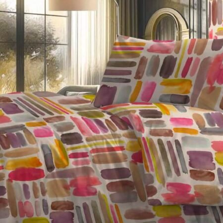 Zambaiti Completo Lenzuola Singolo 100% Cotone Made in Italy Art. ASTRATTO