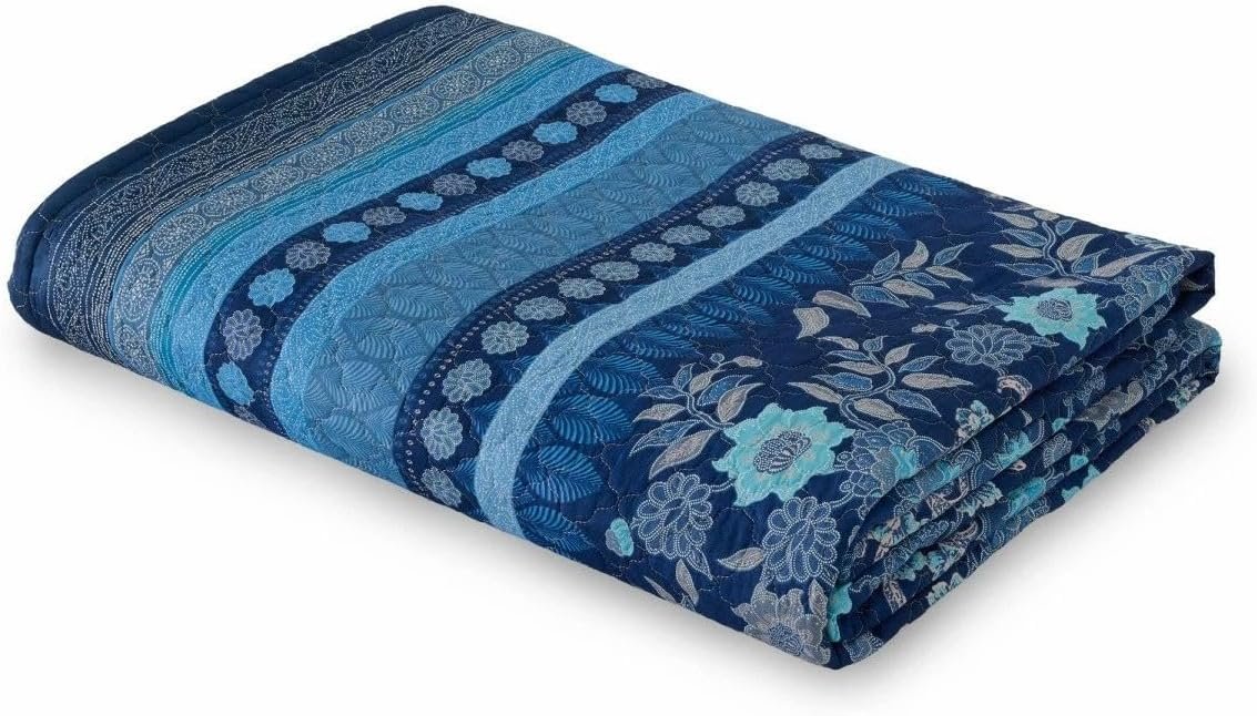 Bassetti Granfoulard Copriletto Trapuntato Matrimoniale Cotone 100% cm 265x255 Art. VARIGOTTI BLU - immagine 3