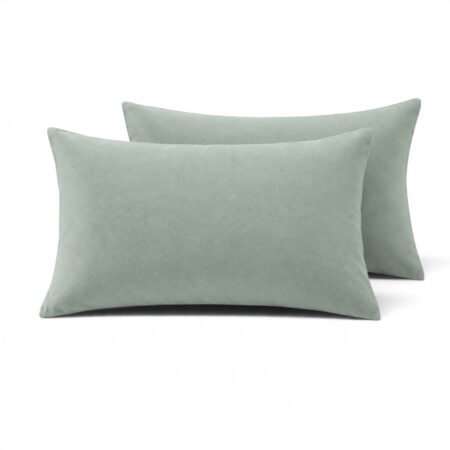 COGAL - Coppia Federe Letto 50x80 cm in Caldo Cotone Flanella Tinta Unita